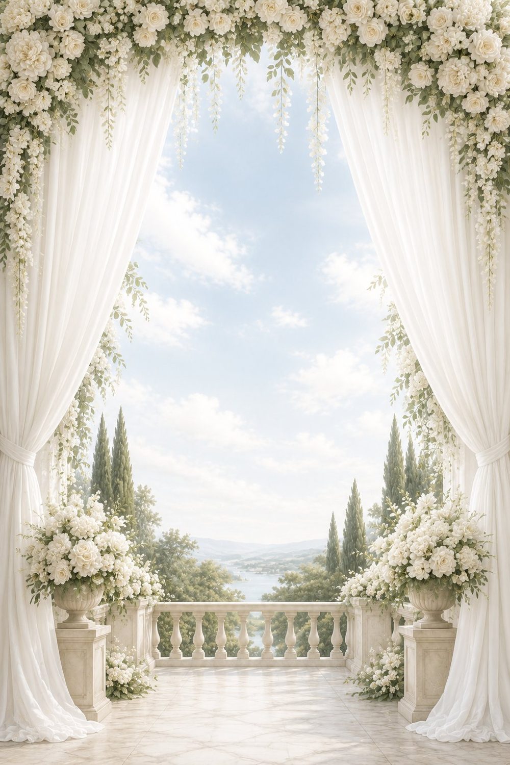 White Rose wedding website & invitation design